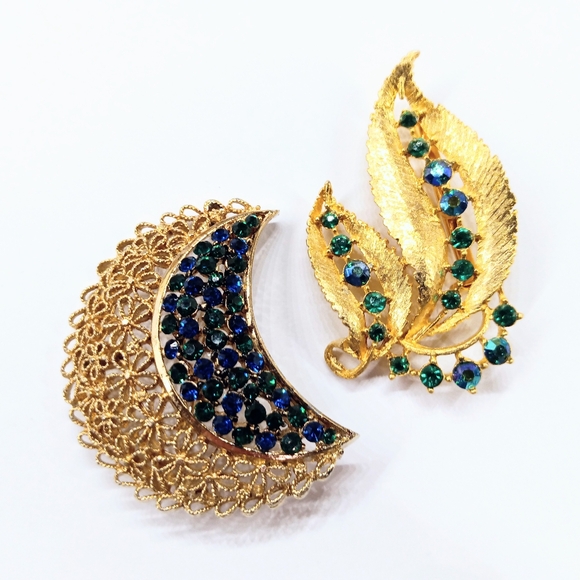 Vintage Jewelry - Vintage Jewelry Lot Of 2 Brooches Pins